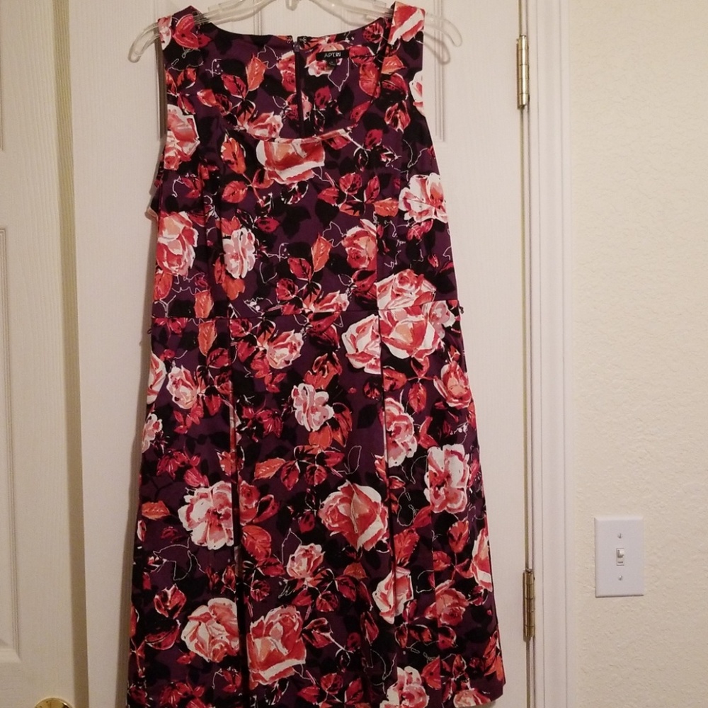 Purple floral dress